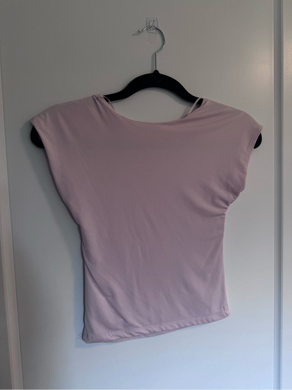 stradivarius Pastel Pink Cap Sleeve Tee